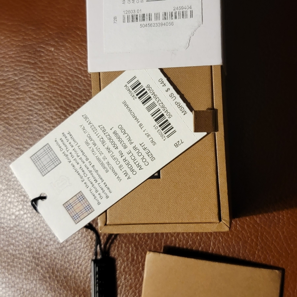 burberry men TB cufflinks